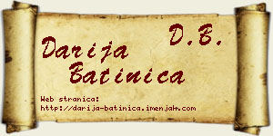 Darija Batinica vizit kartica